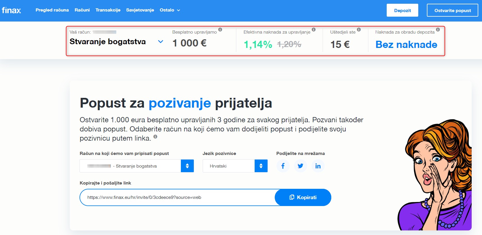 Pregled popusta i veći popust za pozivnice | Finax.eu