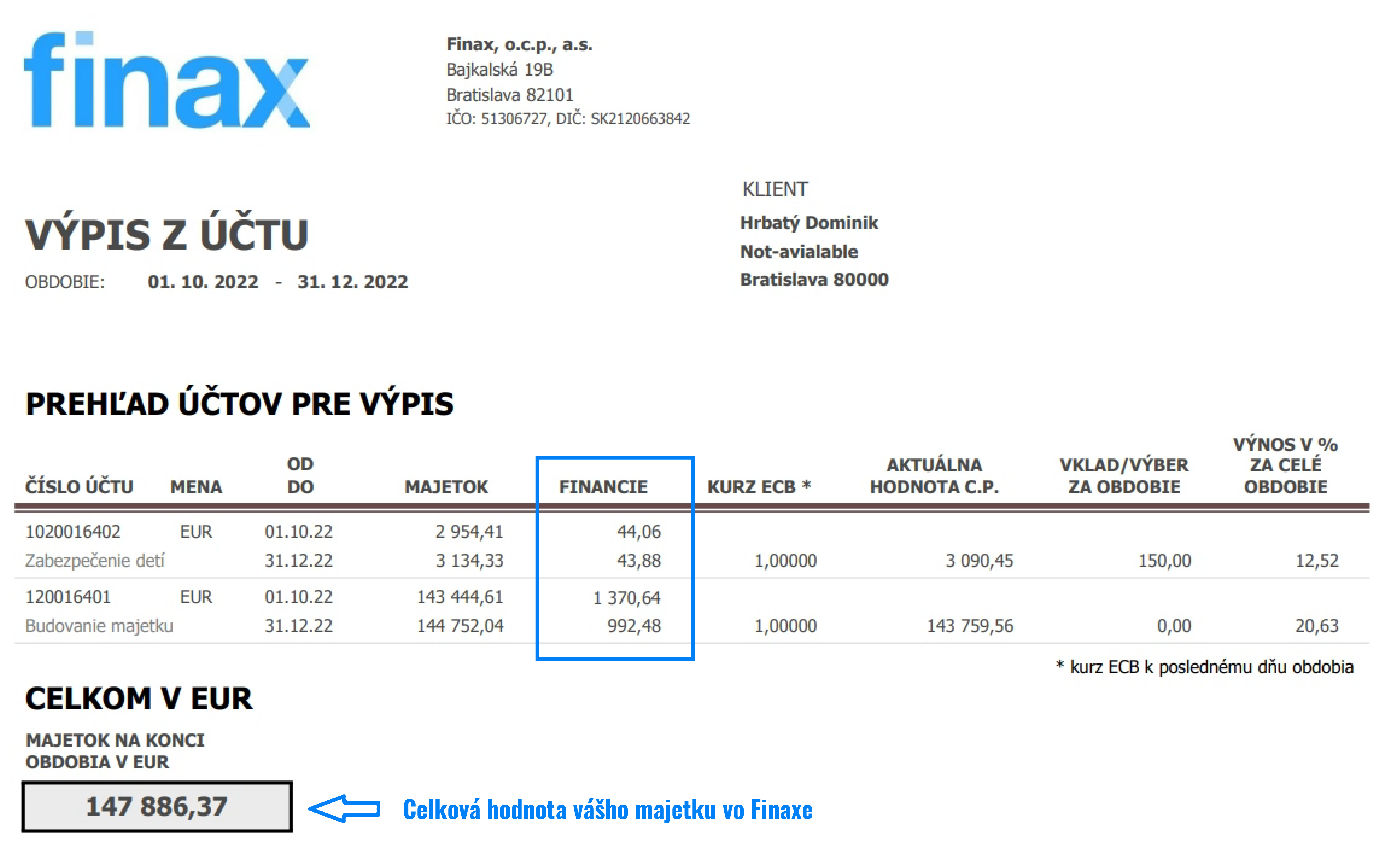 Návod, ako sa zorientovať vo výpise | Finax.sk
