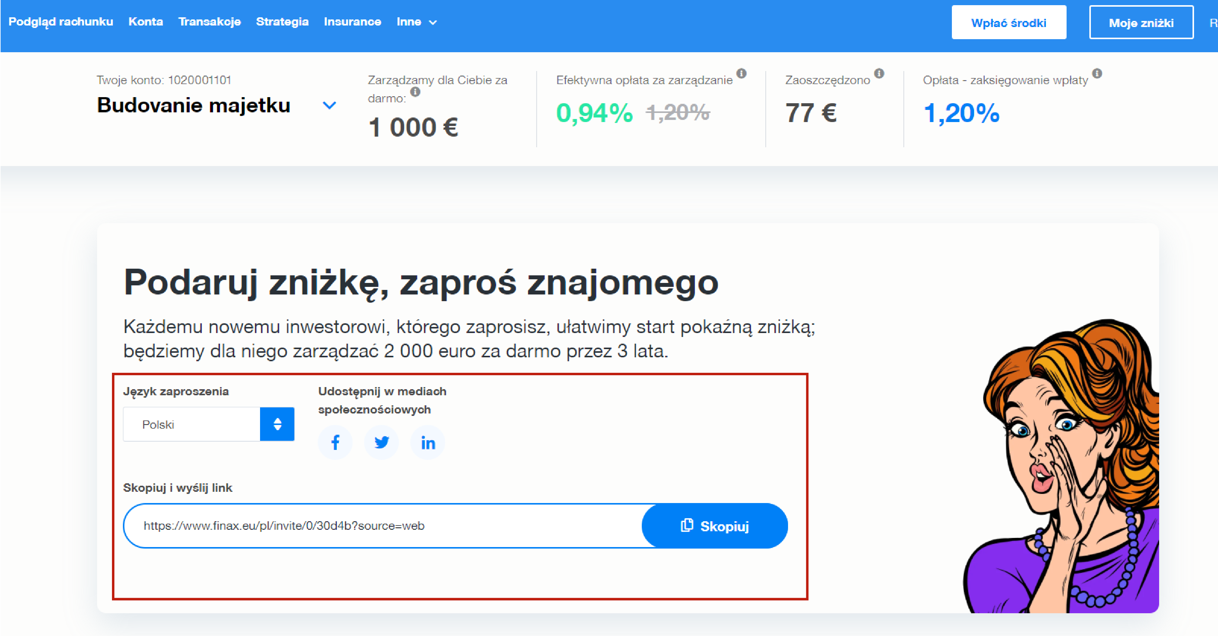 Przegląd zniżek i wyższa zniżka dla Twoich bliskich | Finax.eu