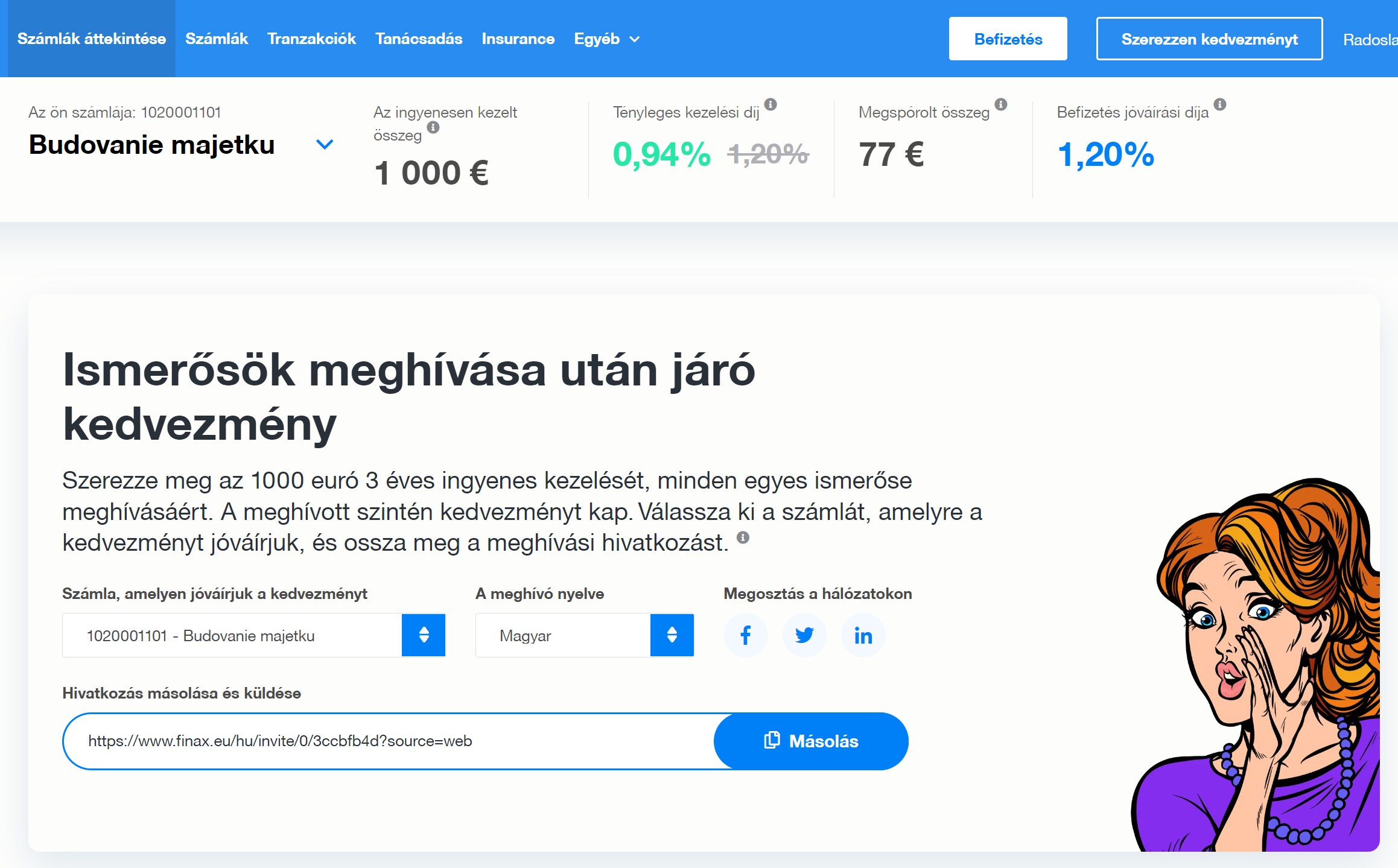 500 euró ingyenes kezelése egy életen át | Finax.eu