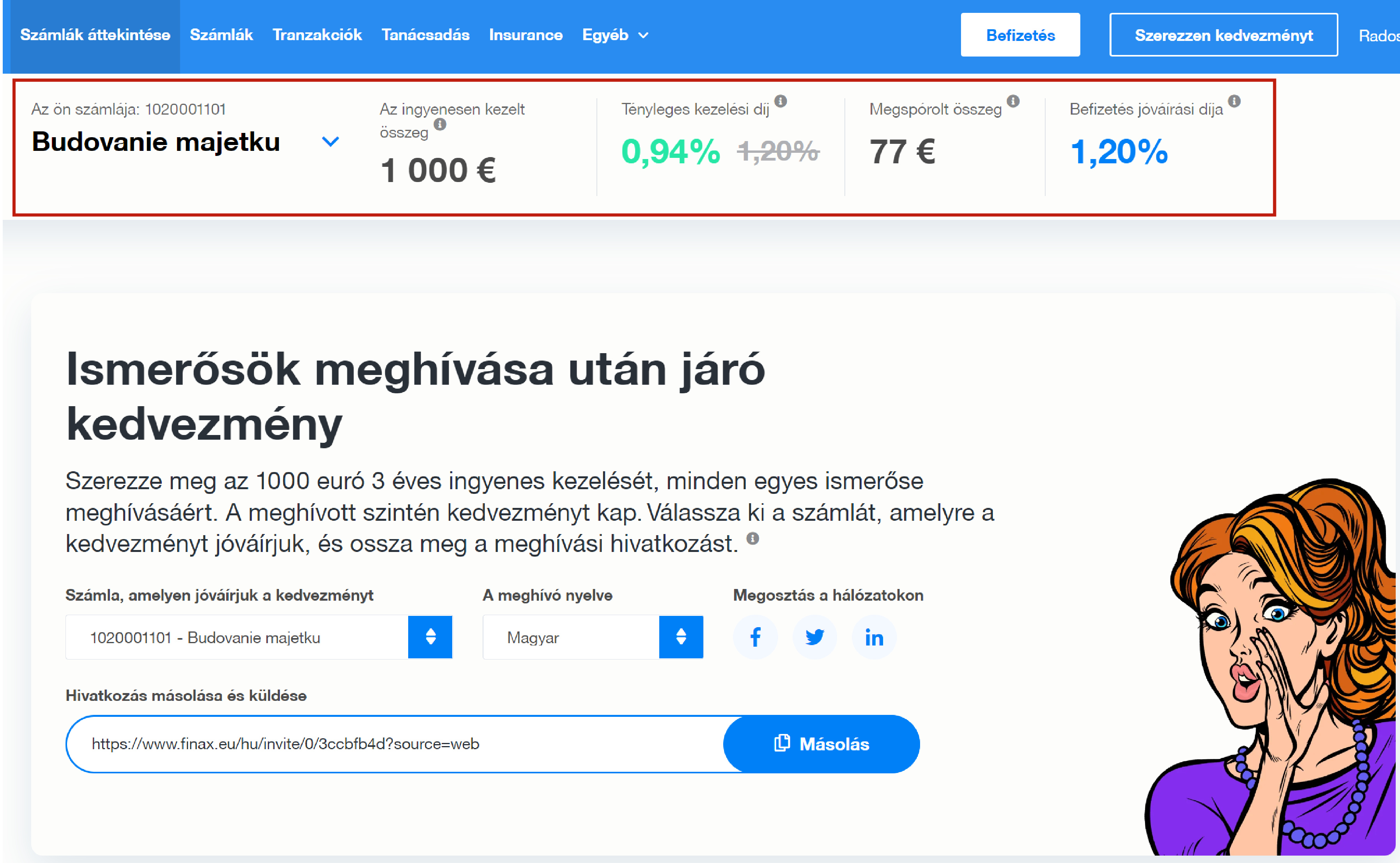 Kedvezmények áttekintése és magasabb meghívási kedvezmény | Finax.eu
