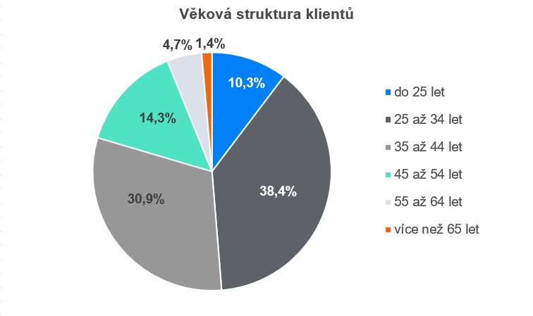 Věkova struktura klientu | Finax.cs